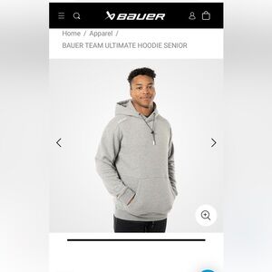 Bauer Men's Team Ultimate Heather Grey Hoodie NWT